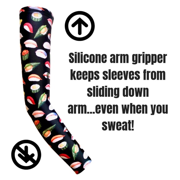 Sushi Printed Arm Sleeves /Arm Warmers /Sun Sleeve - Picture 5 of 9